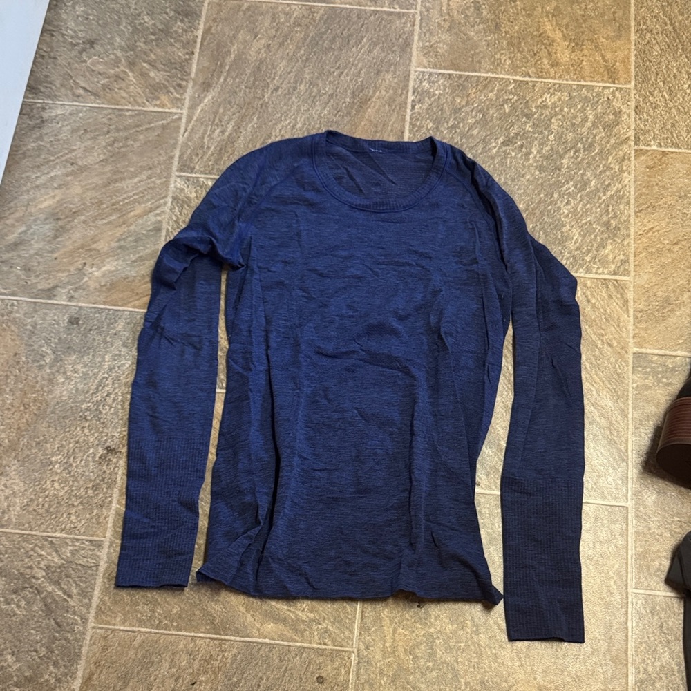 Blue Long Sleeve Top